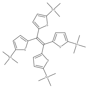 1,1,2,2-Tetrakis(5-(trimethylstannyl)thiophen-2-yl)ethene Structure