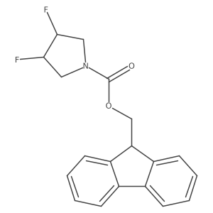 (9H-fluoren-9-yl)methyl (3R,4S)-3,4-difluoropyrrolidine-1-carboxylate结构式