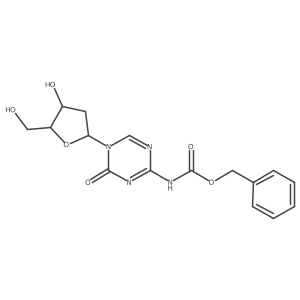 benzyl N-{5-[(2R,4S,5R)-4-hydroxy-5-(hydroxymethyl)oxolan-2-yl]-4-oxo-4,5-dihydro-1,3,5-triazin-2-yl}carbamate结构式