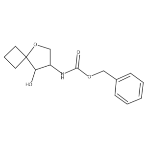 rac-benzyl N-[(7R,8S)-8-hydroxy-5-oxaspiro[3.4]octan-7-yl]carbamate结构式