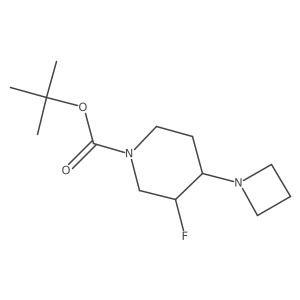Tert-butyl 4-(azetidin-1-yl)-3-fluoropiperidine-1-carboxylate Structure