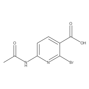 6-acetamido-2-bromo-pyridine-3-carboxylic acid结构式