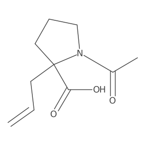1-Acetyl-2-(prop-2-en-1-yl)pyrrolidine-2-carboxylic acid Structure