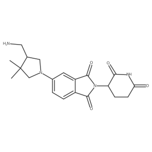 5-[4-(aminomethyl)-3,3-dimethylpyrrolidin-1-yl]-2-(2,6-dioxopiperidin-3-yl)-2,3-dihydro-1H-isoindole-1,3-dione结构式