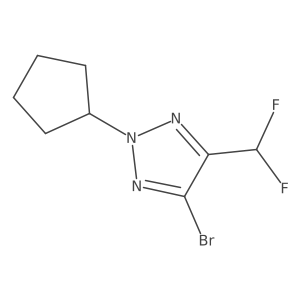 4-bromo-2-cyclopentyl-5-(difluoromethyl)-2H-1,2,3-triazole结构式
