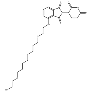 2-(2,6-Dioxo-3-piperidyl)-4-[2-[8-(2-hydroxyethoxy)octoxy]ethylamino]isoindoline-1,3-dione结构式