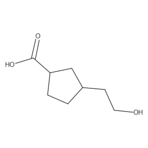 3-(2-Hydroxyethyl)cyclopentane-1-carboxylic acid Structure