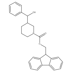 (9H-fluoren-9-yl)methyl 3-[hydroxy(phenyl)methyl]piperidine-1-carboxylate结构式