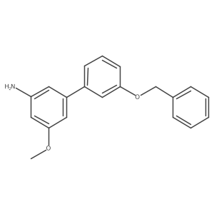 3'-(Benzyloxy)-5-methoxy-[1,1'-biphenyl]-3-amine Structure
