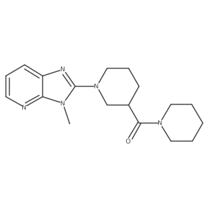 1-{3-methyl-3H-imidazo[4,5-b]pyridin-2-yl}-3-(piperidine-1-carbonyl)piperidine结构式