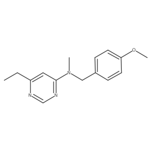 6-ethyl-N-[(4-methoxyphenyl)methyl]-N-methylpyrimidin-4-amine结构式