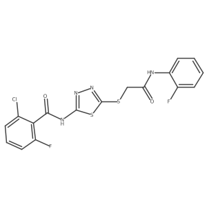 2-chloro-6-fluoro-N-(5-((2-((2-fluorophenyl)amino)-2-oxoethyl)thio)-1,3,4-thiadiazol-2-yl)benzamide Structure