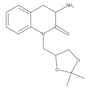 3-Amino-1-[(2,2-dimethyl-1,3-dioxolan-4-yl)methyl]-3,4-dihydroquinolin-2(1H)-one结构式