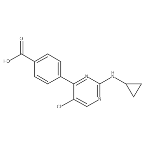 4-(5-Chloro-2-cyclopropylaminopyrimidin-4-yl)benzoic acid Structure