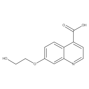 7-(2-Hydroxyethoxy)-4-quinolinecarboxylic acid结构式