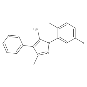 1-(5-fluoro-2-methylphenyl)-3-methyl-4-phenyl-1H-pyrazol-5-amine Structure