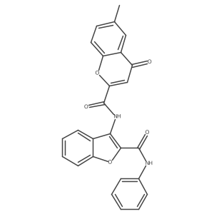 6-methyl-4-oxo-N-[2-(phenylcarbamoyl)-1-benzofuran-3-yl]-4H-chromene-2-carboxamide Structure