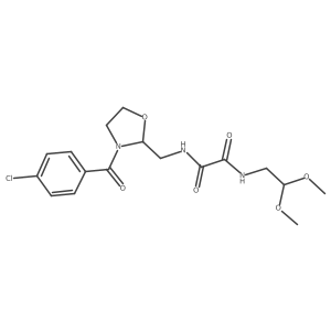 N1-((3-(4-chlorobenzoyl)oxazolidin-2-yl)methyl)-N2-(2,2-dimethoxyethyl)oxalamide Structure