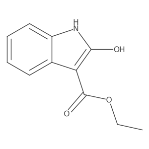 2-Hydroxy-1H-indole-3-carboxylic acid ethyl ester Structure