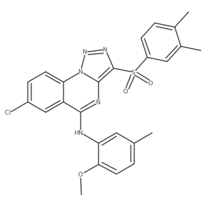 7-chloro-3-[(3,4-dimethylphenyl)sulfonyl]-N-(2-methoxy-5-methylphenyl)[1,2,3]triazolo[1,5-a]quinazolin-5-amine结构式