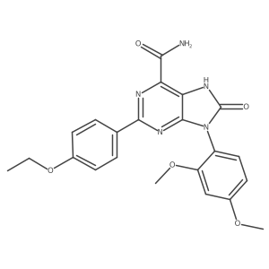 9-(2,4-dimethoxyphenyl)-2-(4-ethoxyphenyl)-8-oxo-8,9-dihydro-7H-purine-6-carboxamide Structure