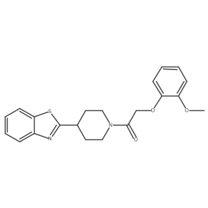 2-{1-[(2-Methoxyphenoxy)acetyl]piperidin-4-yl}-1,3-benzothiazole Structure