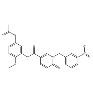 N-(5-acetamido-2-methoxyphenyl)-1-(3-nitrobenzyl)-6-oxo-1,6-dihydropyridine-3-carboxamide Structure