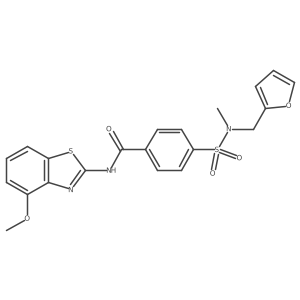 4-(N-(furan-2-ylmethyl)-N-methylsulfamoyl)-N-(4-methoxybenzo[d]thiazol-2-yl)benzamide结构式