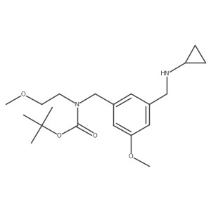 Tert-butyl 3-((cyclopropylamino)methyl)-5-methoxybenzyl(2-methoxyethyl)carbamate结构式