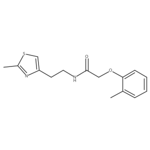 Cc1nc(CCNC(=O)COc2ccccc2C)cs1结构式