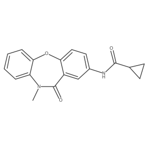 N-(10-methyl-11-oxo-10,11-dihydrodibenzo[b,f][1,4]oxazepin-2-yl)cyclopropanecarboxamide结构式