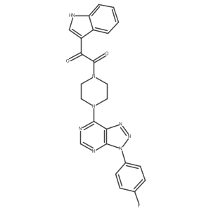 1-(4-(3-(4-fluorophenyl)-3H-[1,2,3]triazolo[4,5-d]pyrimidin-7-yl)piperazin-1-yl)-2-(1H-indol-3-yl)ethane-1,2-dione Structure