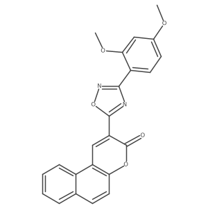 2-[3-(2,4-dimethoxyphenyl)-1,2,4-oxadiazol-5-yl]-3H-benzo[f]chromen-3-one结构式