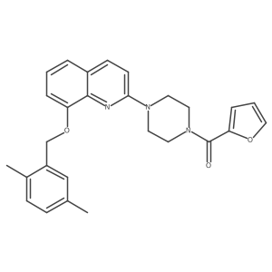 8-[(2,5-Dimethylphenyl)methoxy]-2-[4-(furan-2-carbonyl)piperazin-1-yl]quinoline Structure