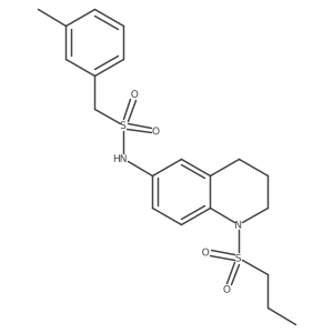 N-(1-(propylsulfonyl)-1,2,3,4-tetrahydroquinolin-6-yl)-1-(m-tolyl)methanesulfonamide Structure