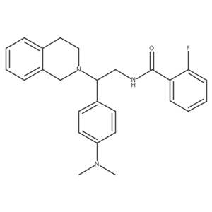 N-(2-(3,4-dihydroisoquinolin-2(1H)-yl)-2-(4-(dimethylamino)phenyl)ethyl)-2-fluorobenzamide Structure