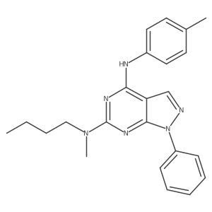 N6-butyl-N6-methyl-N4-(4-methylphenyl)-1-phenyl-1H-pyrazolo[3,4-d]pyrimidine-4,6-diamine结构式