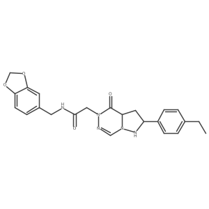 N-[(2H-1,3-benzodioxol-5-yl)methyl]-2-[2-(4-ethylphenyl)-4-oxo-4H,5H-pyrazolo[1,5-d][1,2,4]triazin-5-yl]acetamide Structure