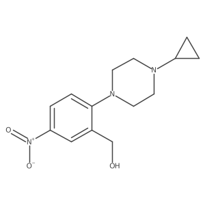 2-(4-Cyclopropyl-1-piperazinyl)-5-nitrobenzenemethanol结构式