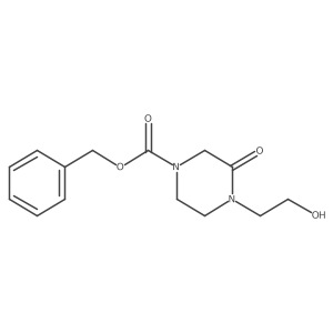 4-(Benzyloxycarbonyl)-1-(2-hydroxyethyl)piperazin-2-one结构式