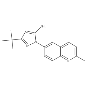 3-tert-butyl-1-(2-methylquinolin-6-yl)-1H-pyrazol-5-amine结构式