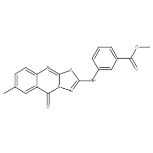 methyl 3-({7-methyl-5-oxo-5H-[1,3,4]thiadiazolo[2,3-b]quinazolin-2-yl}amino)benzoate结构式