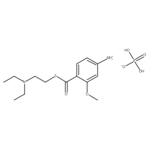 4-Aminothio-o-anisic acid S-(2-(diethylamino)ethyl) ester hydrogen phosphate Structure