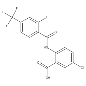 5-Chloro-2-(2-fluoro-4-trifluoromethyl-benzoylamino)-benzoic acid Structure