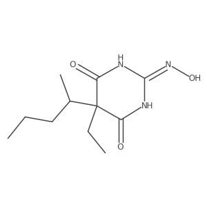 5-ethyl-2-(hydroxyamino)-5-pentan-2-yl-1H-pyrimidine-4,6-dione结构式