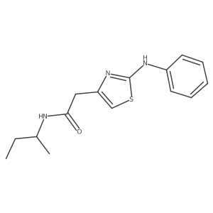 N-(sec-butyl)-2-(2-(phenylamino)thiazol-4-yl)acetamide Structure