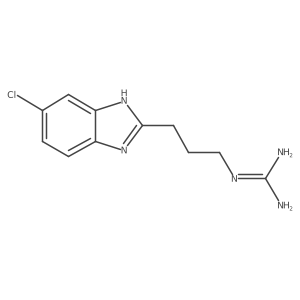 2-Guanidinylpropyl-5(6)-chloro-benzimidazol结构式