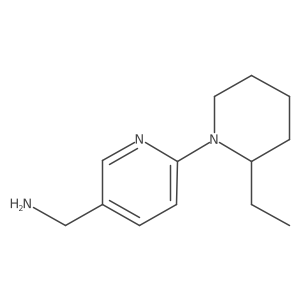 [6-(2-Ethyl-1-piperidinyl)-3-pyridinyl]methanamine结构式