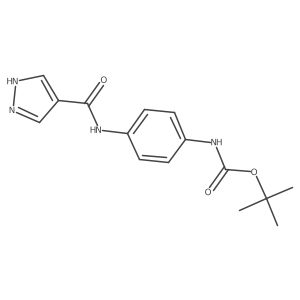 tert-butyl N-[4-(1H-pyrazole-4-carbonylamino)phenyl]carbamate Structure