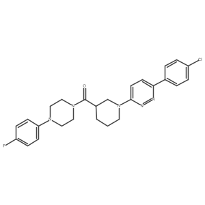 (1-(6-(4-Chlorophenyl)pyridazin-3-yl)piperidin-3-yl)(4-(4-fluorophenyl)piperazin-1-yl)methanone结构式